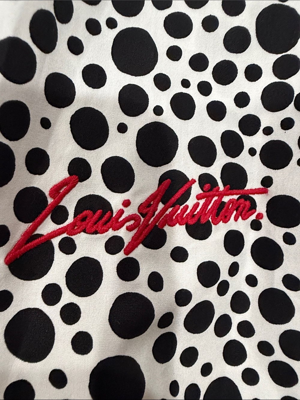 Louis Vuitton Polka Dot Men's Shirt Jacket - White/Black authentic - Picture 3 of 10